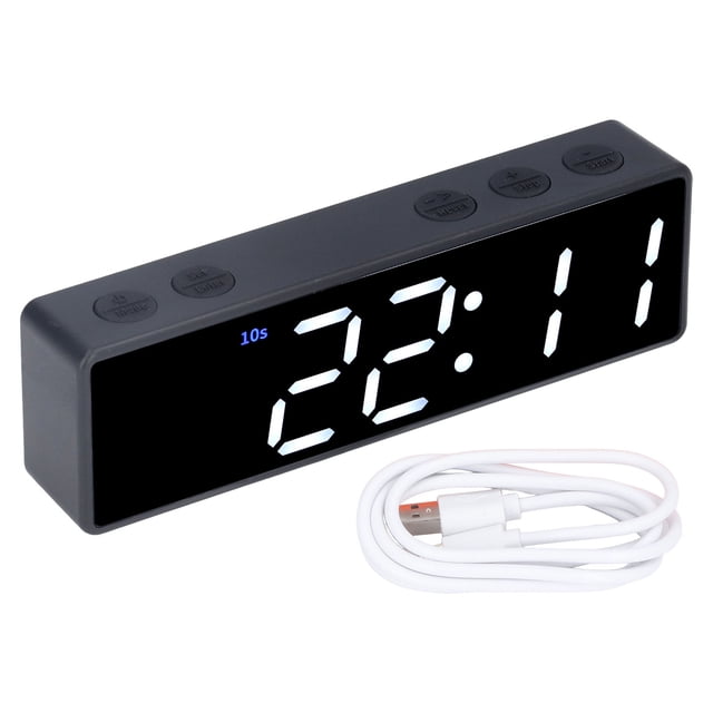 Temporizador De Entrenamiento, Temporizador Digital LED, Reloj De Escritorio Electrónico Multifuncional para Dormitorio, Sala De Fitness(2)
