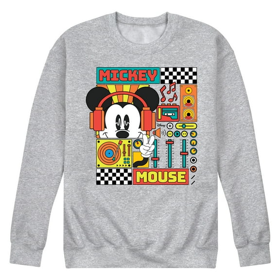 Disney - Mickey Mouse Rhythm Waves - Men's Crew Neck Fleece Pullover