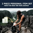 thumbnail image 5 of Compression Packing Cubes for Travel - Luggage and Backpack Organizer Packaging Cubes for Clothes (White and Green, 2 Piece Set), 5 of 9