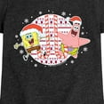 thumbnail image 3 of SpongeBob SquarePants - Spongebob Patrick Candy Canes - Toddler & Youth Girls Short Sleeve Graphic T-Shirt, 3 of 6