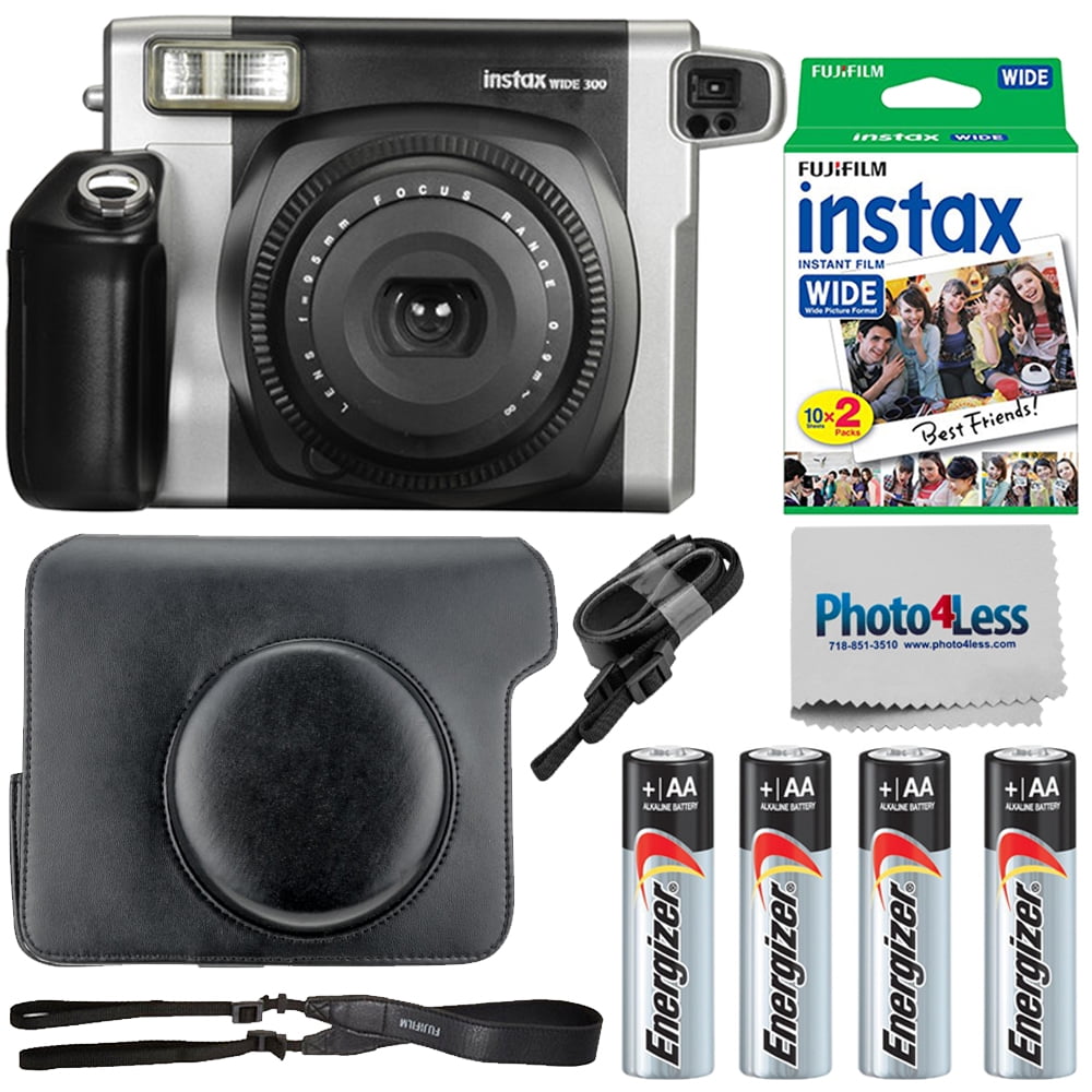 Elasticiteit infrastructuur Extreem belangrijk Fujifilm INSTAX Wide 300 Instant Film Camera | Instax 20 | Batteries | Case  - Walmart.com