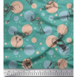 Soimoi Cotton Canvas Fabric - Stripe & Mandala Kaleidoscope Print 42 Inch Wide Sewing Material