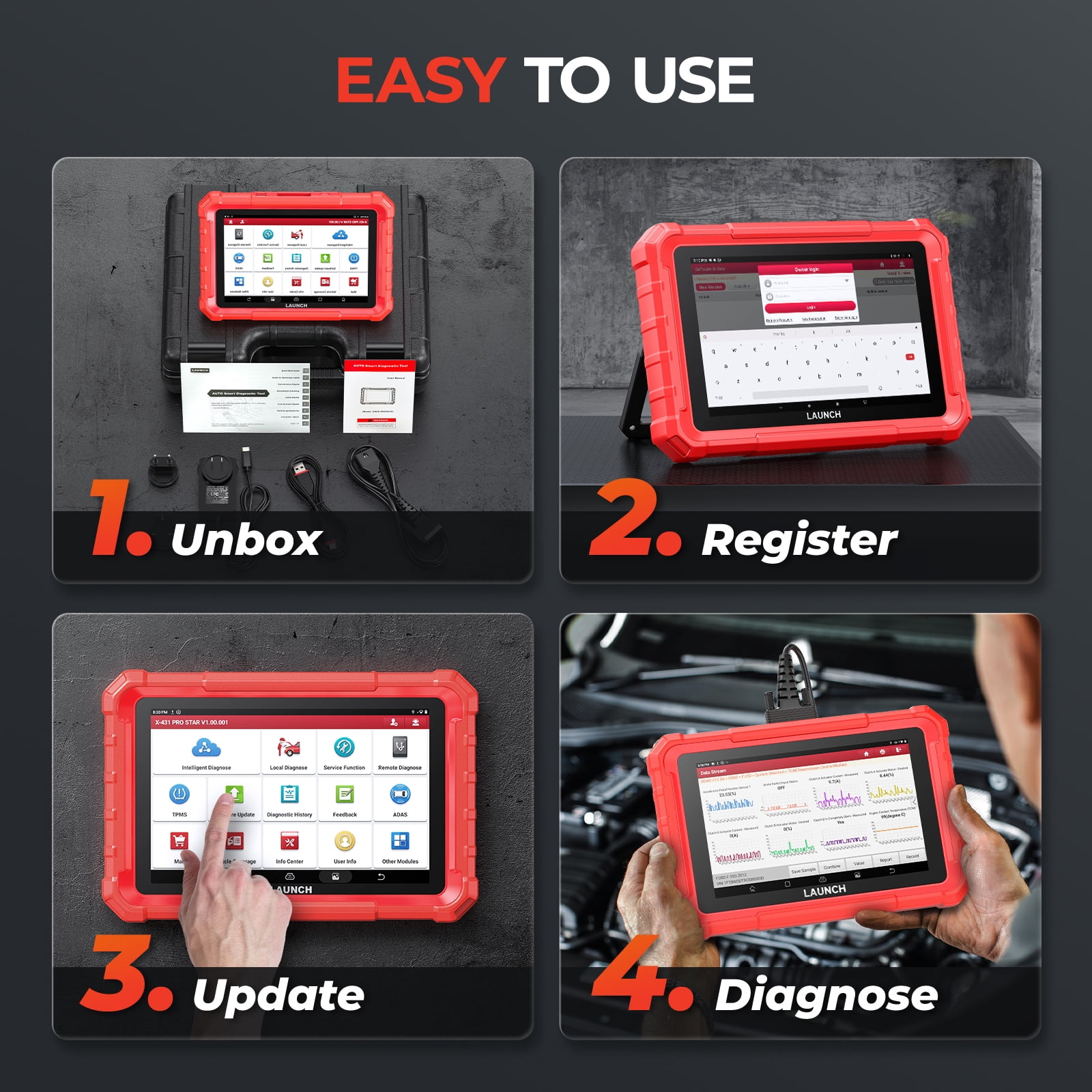 LAUNCH X431 PRO Star Bidirectional Scan Tool with ECU Cod-ing, Full System OBD2 Scanner Diagnostic Tool with 37+ Resets, Support CANFD/DOIP, FCA AutoAuth, 2 Years Free Update