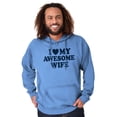thumbnail image 5 of I Love My Awesome Wife Cute Husband Hoodie Hooded Sweatshirt Men Brisco Brands X, 5 of 6