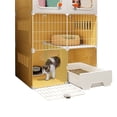 thumbnail image 3 of golytefs Integrated Cat House Hammock Cat Crate Indoor Catio Indoor Pet Cat House(yellow), 3 of 9