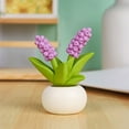 thumbnail image 5 of Gmogad Mini Resin Cactus, 2.5in Mini Purple Resin Cactus Potted Plant Fake Succulent Decor for Car Dashboard Desk Shelf Home Office Cute Gift Idea, 5 of 6