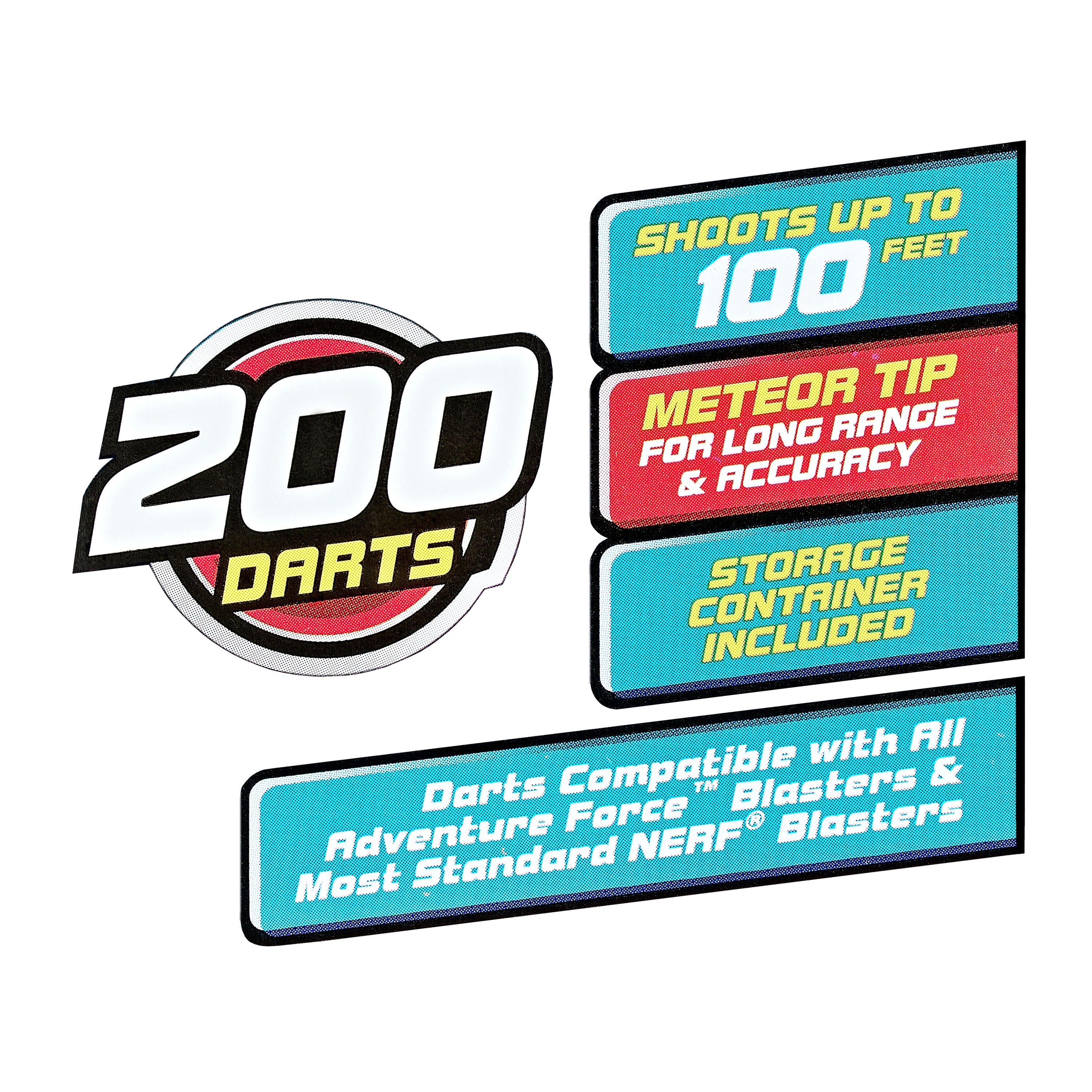 Adventure Force Meteor Foam Dart Refill Pack, 200 Count