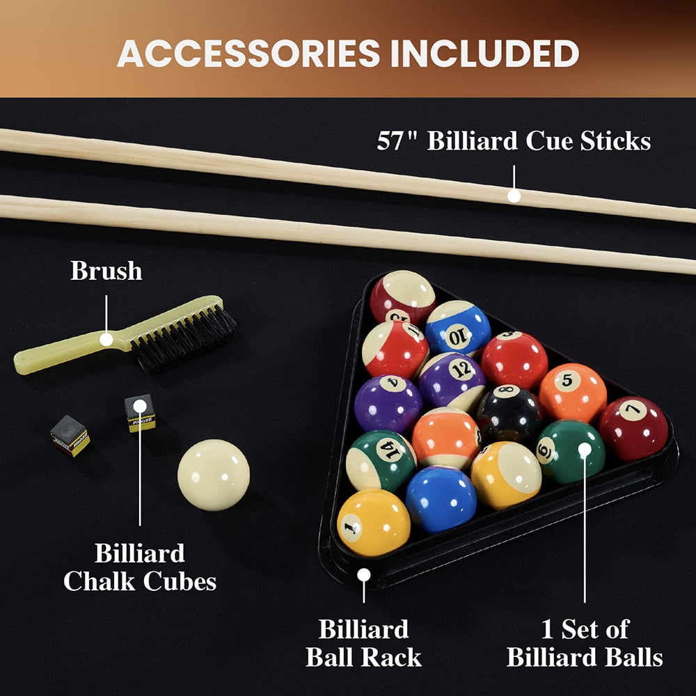 Barrington Billiards 87" Pinecrest Rustic Wood Pool Table, Premium Game Room Centerpiece, Includes Complete Accessory Kit