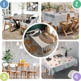thumbnail image 6 of Black Boho Geometric and Plant Pattern Rectangle Tablecloth 60"x102",Waterproof Polyester Rectangle Table Cloth, Wipeable Spillproof Polyester Tablecloth for Dining, Camping, Indoor and Outdoor, 6 of 6