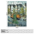 thumbnail image 4 of Orinice  Garbage Truck Soft Flannel Fleece Throw Blanket, Truck on The Road with Houses on The Background Men Picking The Trash, Cozy Plush for Indoor and Outdoor Use, Teal Green 40x50in, 4 of 6