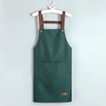 thumbnail image 4 of Waterproof Oil-Proof Kitchen Apron, PVC Washable Dirt-Resistant Cooking Apron with H-Strap and Phone Pocket, Multiple Colors for Baking and Home Use, 4 of 5
