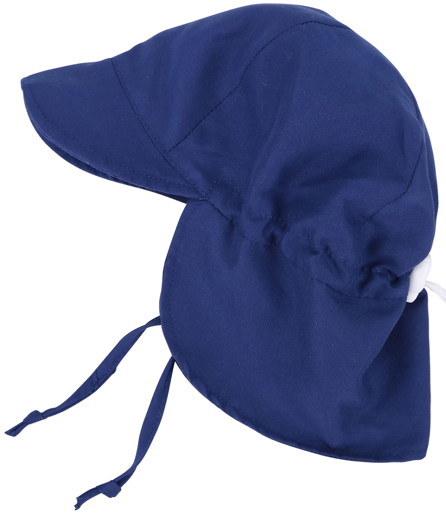 UPF 50+ UV Ray Sun Protection Baby Hat w/ Neck Flap & Drawstring,Navy,24 Years