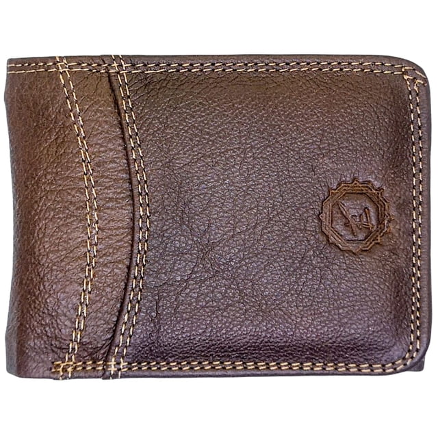Cartera Para Hombre Enco Footwear mod 11 Piel Original Triple Pliegue Café