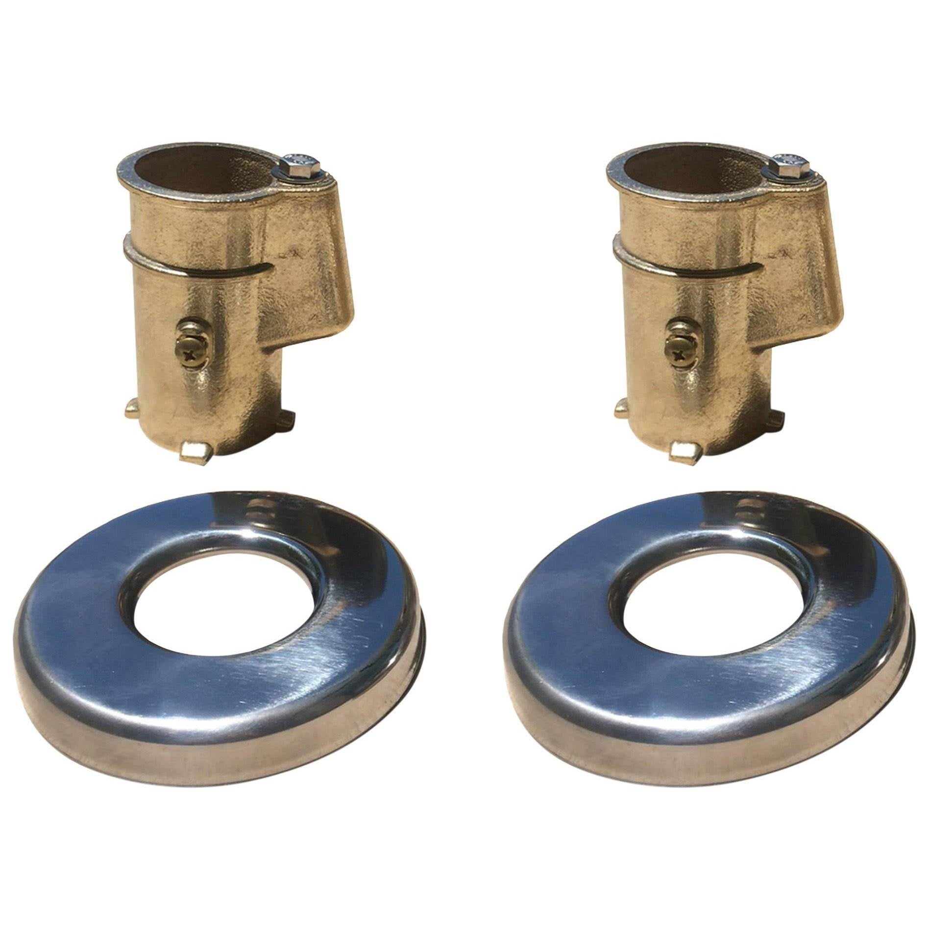 Inter Fab Anchor and Steel Escutcheon Pool Rail Kit for 1.90 Inch