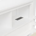 thumbnail image 5 of Harper & Bright Designs Queen Size Loft Bed with Wardrobe and Desk, Queen Solid Wood Loft Bed with Storage Shelves USB Charging Station, White, 5 of 12