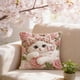 thumbnail image 1 of CaiYueKe Cute Cat Embroidery Pillow Cover - Flocked Velvet Decorative Throw Cushion Sofa Bedroom Living Room Accent Pillowcase, Faux Embroidery Animal Pattern Home Decor Gift for Women, 1 of 7