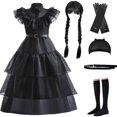 thumbnail image 1 of Conjunto de collar con corona para niños, accesorios de vestir negros iguales a los de la ropa de cosplay, 1 of 6