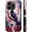Black Raven Cherry, variant on for iPhone 17 Pro Compatible with Magsafe Full Body Case Screen Lens Protection Magnetic Ring for Girl Boy Cute Pattern Mediterranean Traditional Tile Art Dark Green