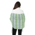 thumbnail image 4 of FORMRS Womens Scarf Winter Soft Long Big Warm Shawls Wrap Tassel Scarves, Green Stripe Pattern, 4 of 9