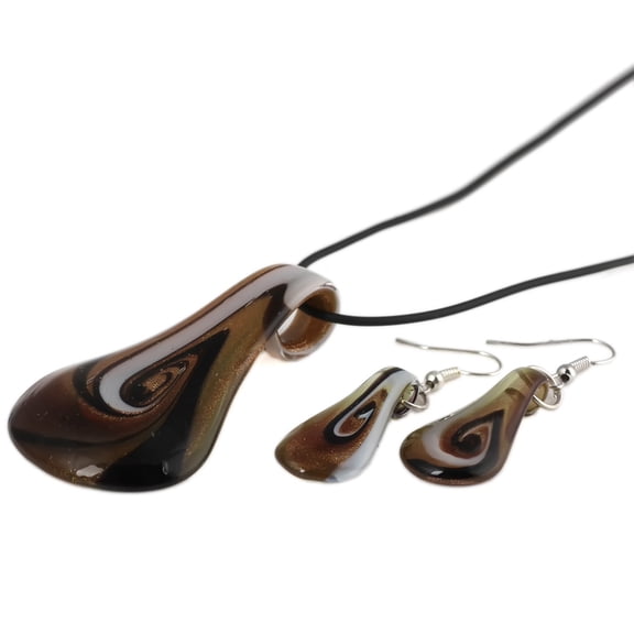 Coloured Necklace and Earring Set with Durable Glaze Material for Jewelry Decoration Assorted Color