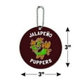 thumbnail image 6 of Jalapeno Puppers Puppy Dog Poppers Funny Humor Round Luggage ID Tag Card Suitcase Carry-On, 6 of 8