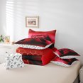 thumbnail image 5 of Erosebridal Gamer Bedding King Size,Red Gamepad Comforter Sets with Sheets,Geometric Geometry Honeycomb,Breathable Bedroom Decor Reversible,7pcs, 5 of 6