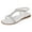 Silver, variant on Womens T-Strap Rhinestone Gladiator Flat Sandals Summer Dressy Outdoor Beach Sandal