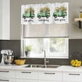 thumbnail image 5 of Hello Spring Valances for Windows, Decorative Rod Pocket Window Valance Curtains, Easter Flowers Green Car Vintage Floral Short Curtain Drapes for Kitchen/Living Room, 2 Panels, 54" W x 18" L, 5 of 8