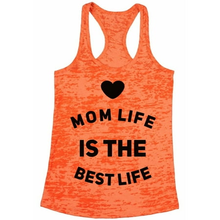 Awkward Styles Women's Mom Life Is The Best Life Graphic Burnout Racerback Tank Tops Cute Mother's Day