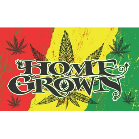 Home Grown Pot Marijuana Weed Leaf Indoor or Outdoor Flying Flag 3x5ft Banner..., By Fly Flags Ship from (Best Indoor Weed Setup)