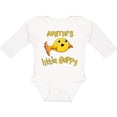 thumbnail image 3 of Inktastic Auntie's Little Guppy- cute yellow fish Boys or Girls Long Sleeve Baby Bodysuit, 3 of 5