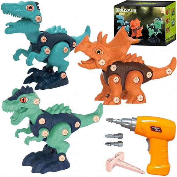 JUGAAD LIFE Dinosaur Toys Take Apart Dinosaur Toys for Boys 3-6 Years Old with Electric Drill for Kids 3-5 5-7 Construction Building Toy Party Birthday Gifts for Toddlers Boys Girls