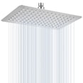 thumbnail image 1 of Cabezal de ducha rectangular 12 x 8 pulgadas níquel bruñido acero inoxidable 304 ducha de lluvia cuerpo completo 112 boquillas silicona, 1 of 6