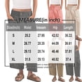 thumbnail image 3 of Womens Barrel Wide Leg Cropped Pants Elastic High Waist Pull On Harem Pants with Pockets Summer Baggy Pant, L, 3 of 4
