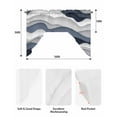 thumbnail image 6 of Navy Blue Ombre Swag Valance for Windows 56'' x 36'', Modern Geometric Moire Abstract Art Light Filtering Kitchen Curtains Valances for Bathroom/Living Room/Bedroom/Café, Rod Pocket Curtain Panel, 6 of 6