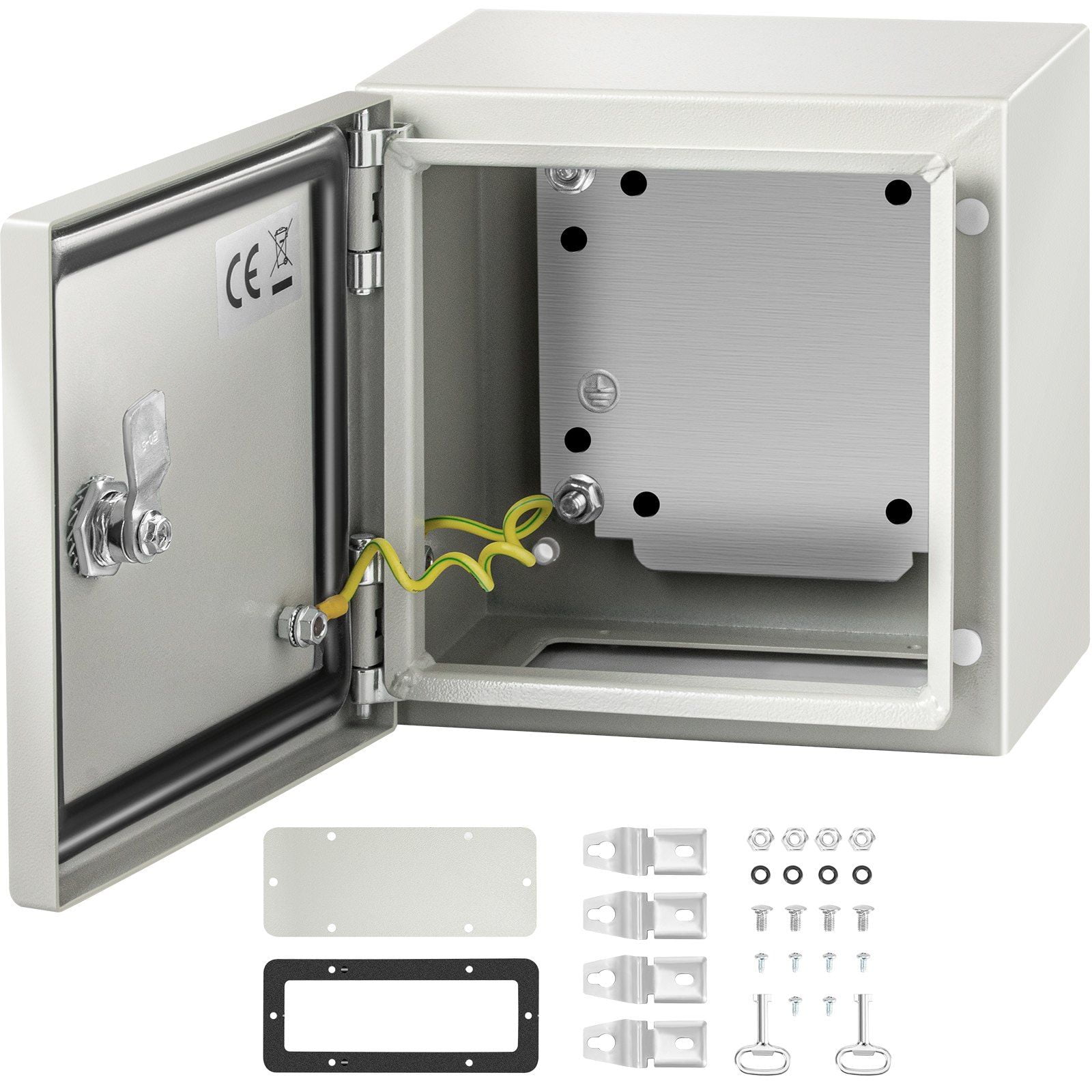 Dranite NEMA 4X Steel Electrical Junction Box, 8x8x6 Inch, IP66 Waterproof and Dustproof, for Indoor/Outdoor Use