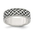 thumbnail image 3 of 925 Sterling Silver Weave Design Ring Size 10, 3 of 6