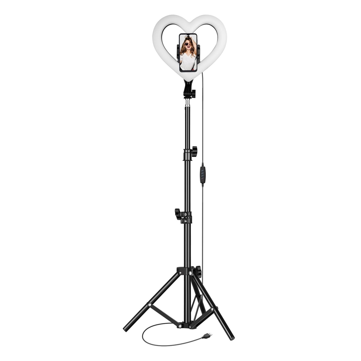 Supersonic SC2330RGB 10 inch Heart Shaped RGB Selfie Ring Light
