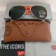 thumbnail image 3 of RB-Hip Hop-sunglasses (Store Display) Aviator Green Lenses RB3025, 3 of 5