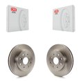 thumbnail image 1 of CMX Front Disc Brake Rotors Pair for Car 2003-2005 Kia Rio K8-100373, 1 of 8