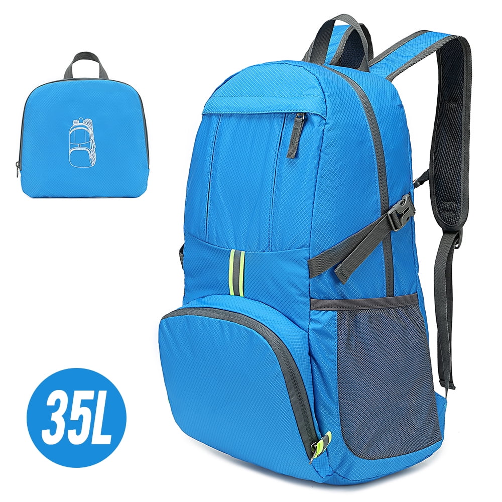 35L Lightweight Folding Backpack Water Repellent Bag Pack for Camping