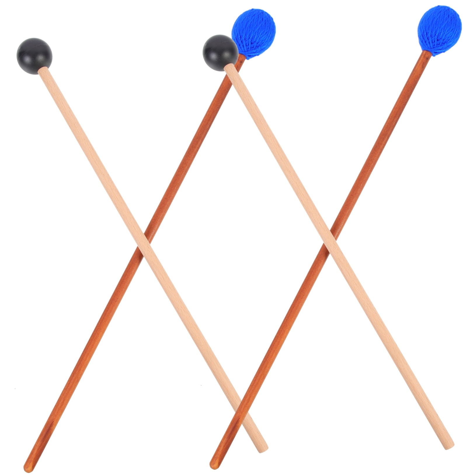 LULULION 2Pairs Versatile Percussion Instrument Mallets with Superb Craftsmanship Assorted Color