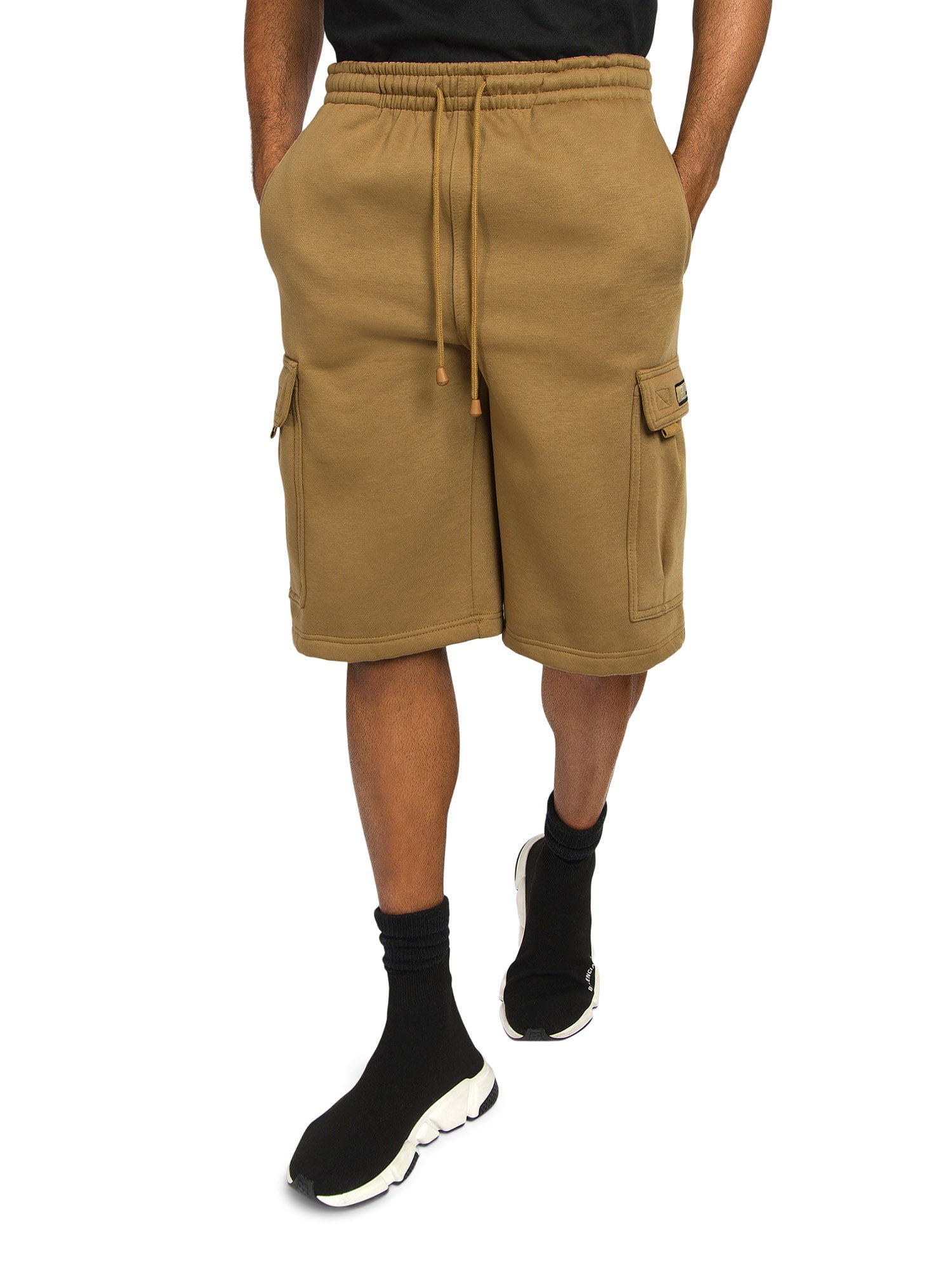 G-Style USA Men's Solid Fleece Heavyweight Cargo Shorts FS76 - Wheat -  4X-Large