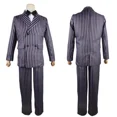 thumbnail image 4 of Disfraz de Cosplay de Gomez Addams Disfraz de Cosplay de Wednesday Addams Traje de Rayas Pantalones Superiores Disfraces de Fiesta de Carnaval de Halloween para Hombres, 4 of 5