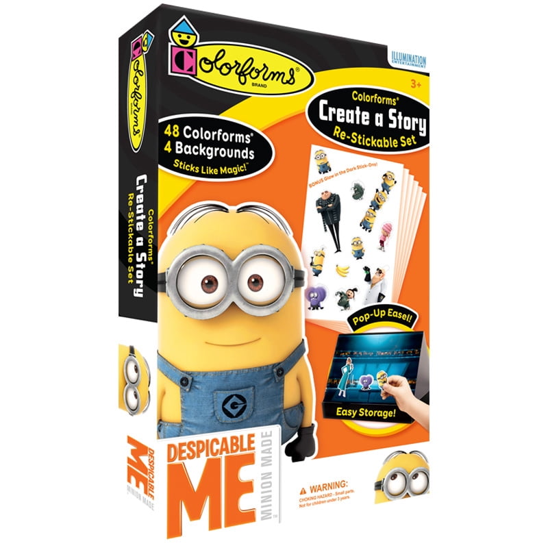 DESPICABLE ME MINION COLORFORMS FUN PACK RE STICKABLE PLAYSET STICKERS NEW 