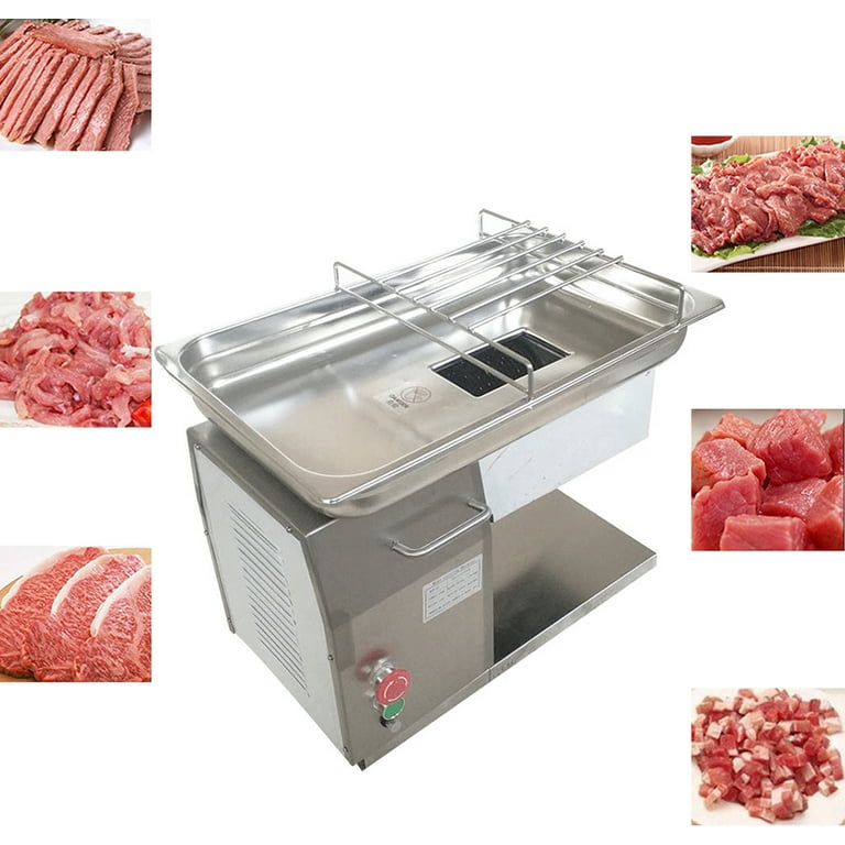 BENTISM Commercial Meat, Cutting Machine Meat Slicer, 551 lbs/h Meat Cutter  Machine 850W 