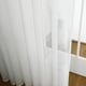 thumbnail image 3 of Cortina semitransparente blanca hueca, cortina de panel de gasa de ventana transpirable para dormitorio, sala de estar, 1 pieza, 100x250cm Advancent LF0159-03B, 3 of 7