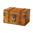 thumbnail image 4 of Gitohoni Treasure Chest Decorative Trunk Wooden Gift for Women Unique Prop Keepsakes Box Yellow With Lock, 4 of 9