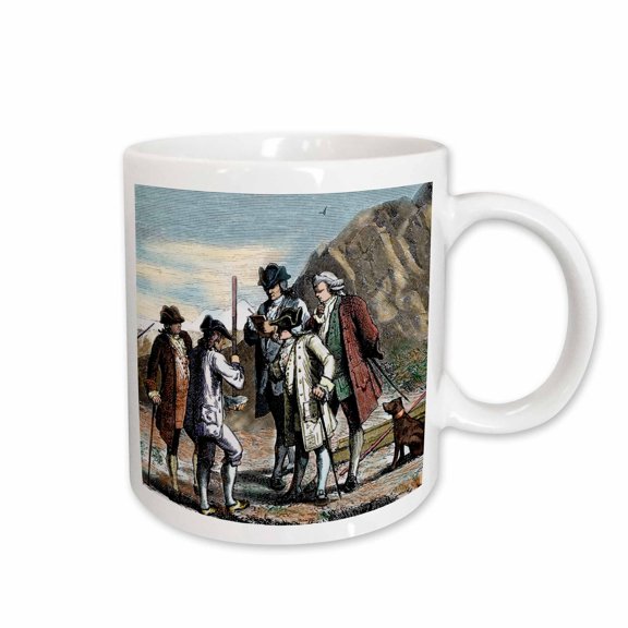 3drose, Engraving of Blaise Pascal, Mathematician, Historical Art - Hi12 Pri0284 - Prisma, 11oz Mug