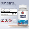 KAL Magnesium Orotate 200 mg For Nerve, Muscle, Heart, Relaxation Support Enhanced